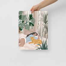 Load image into Gallery viewer, Art of Nora Chill with Leopard: Embracing Nature's Wild Side