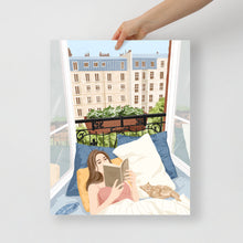 Load image into Gallery viewer, Nora's READING ON MY BED Art: Cozy Escapes Imagination