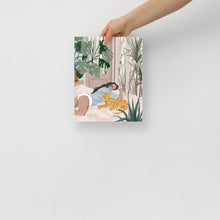 Load image into Gallery viewer, Art of Nora Chill with Leopard: Embracing Nature's Wild Side
