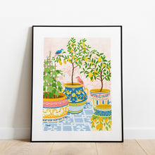 Load image into Gallery viewer, Nora's Lovebirds in Sicily Art: Capturing Romance and Beauty