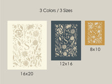Load image into Gallery viewer, A-Z FLORAL MONOGRAM PRINT - BEIGE
