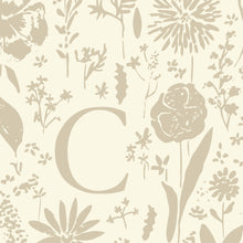 Load image into Gallery viewer, A-Z FLORAL MONOGRAM PRINT - BEIGE
