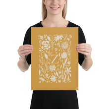 Load image into Gallery viewer, A-Z FLORAL MONOGRAM PRINT - YELLOW
