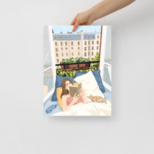 Load image into Gallery viewer, Nora&#39;s READING ON MY BED Art: Cozy Escapes Imagination

